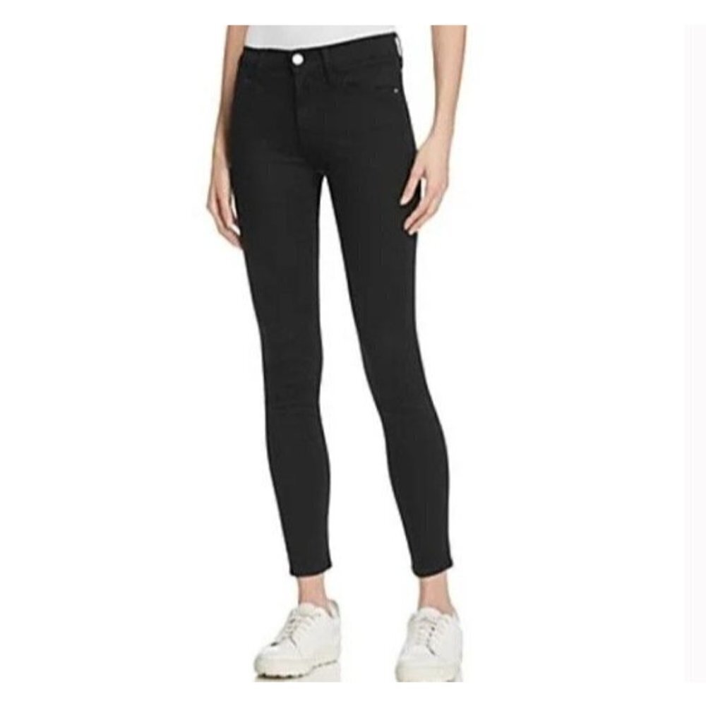 FRAME Denim Le High Skinny Jeans Size 28 Black Vian Stretch USA Made